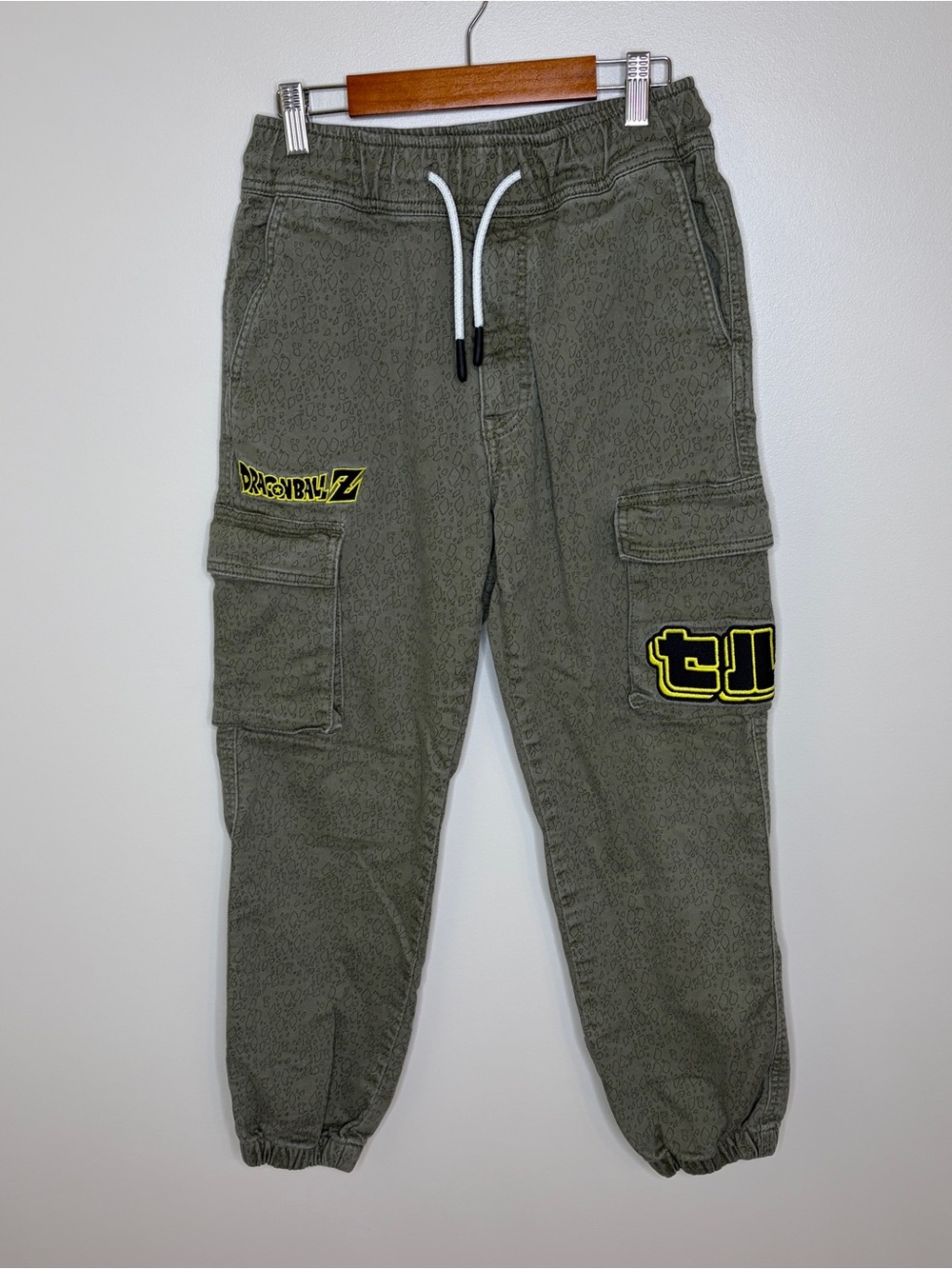 Dragon Ball Z Goku Anime Olive Cargo Jogger Pants XS